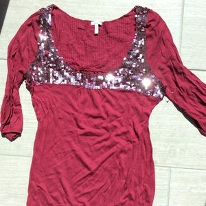 FLOUNCE sequin top